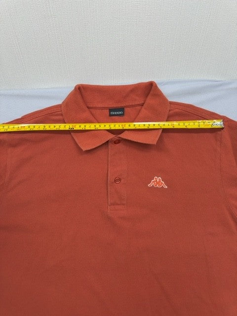 Kappa Men's Orange Long Sleeve Polo Cotton L