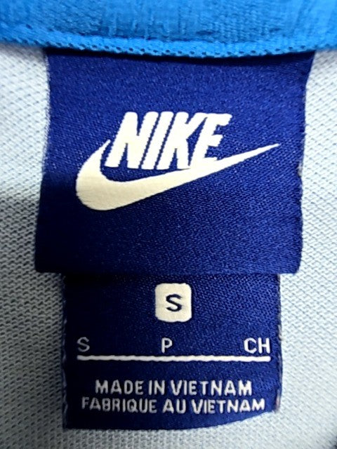 Nike Men's S Short Sleeve Polo Dri-FIT Color Block Light Blue Green DB