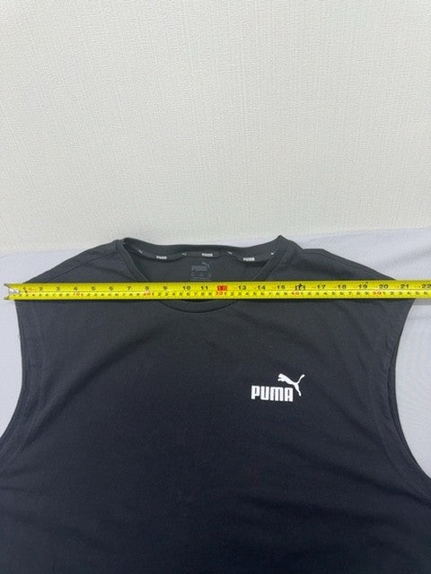 Puma Men's Gray XL Sleeveless Training Tank Top Logo