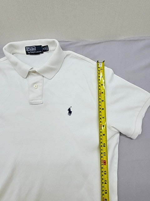 Polo Ralph Lauren Men's White Polo Shirt Size M Cotton Short Sleeve