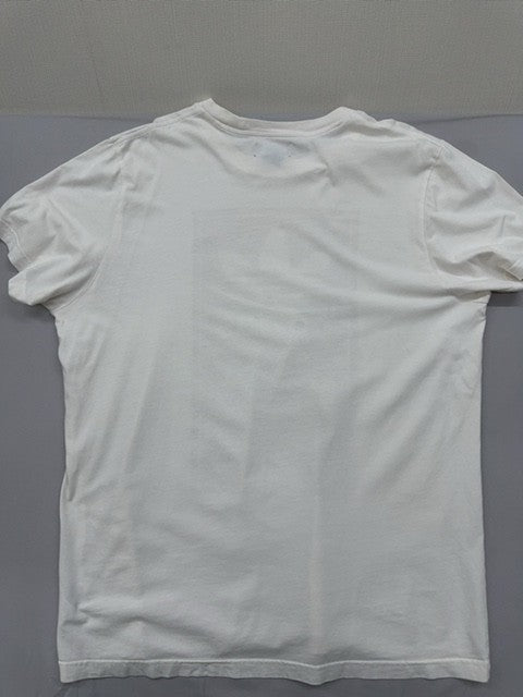 Adidas Women's XL White Plaid Graphic T-Shirt Cotton Short Sleeve