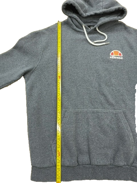 Ellesse Men's Grey Fleece Pullover Hoodie M UK Relaxed Fit
