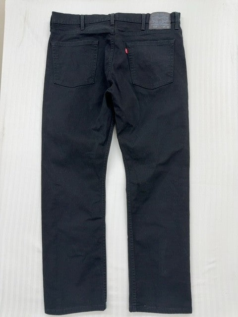 Levi's Men's 513 Slim Straight Black Jeans 38x30 Stretch