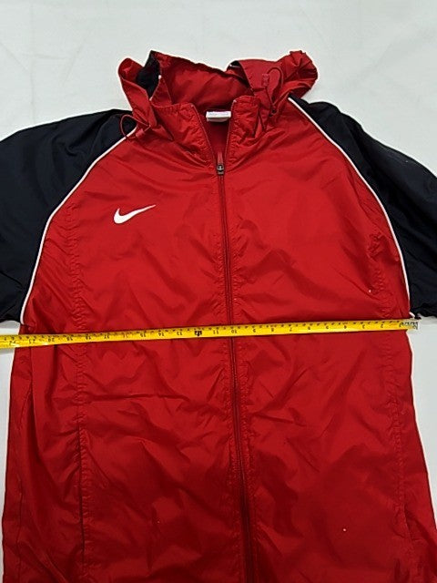 Nike Men's Red/Black Hooded Activewear Jacket L Full Zip