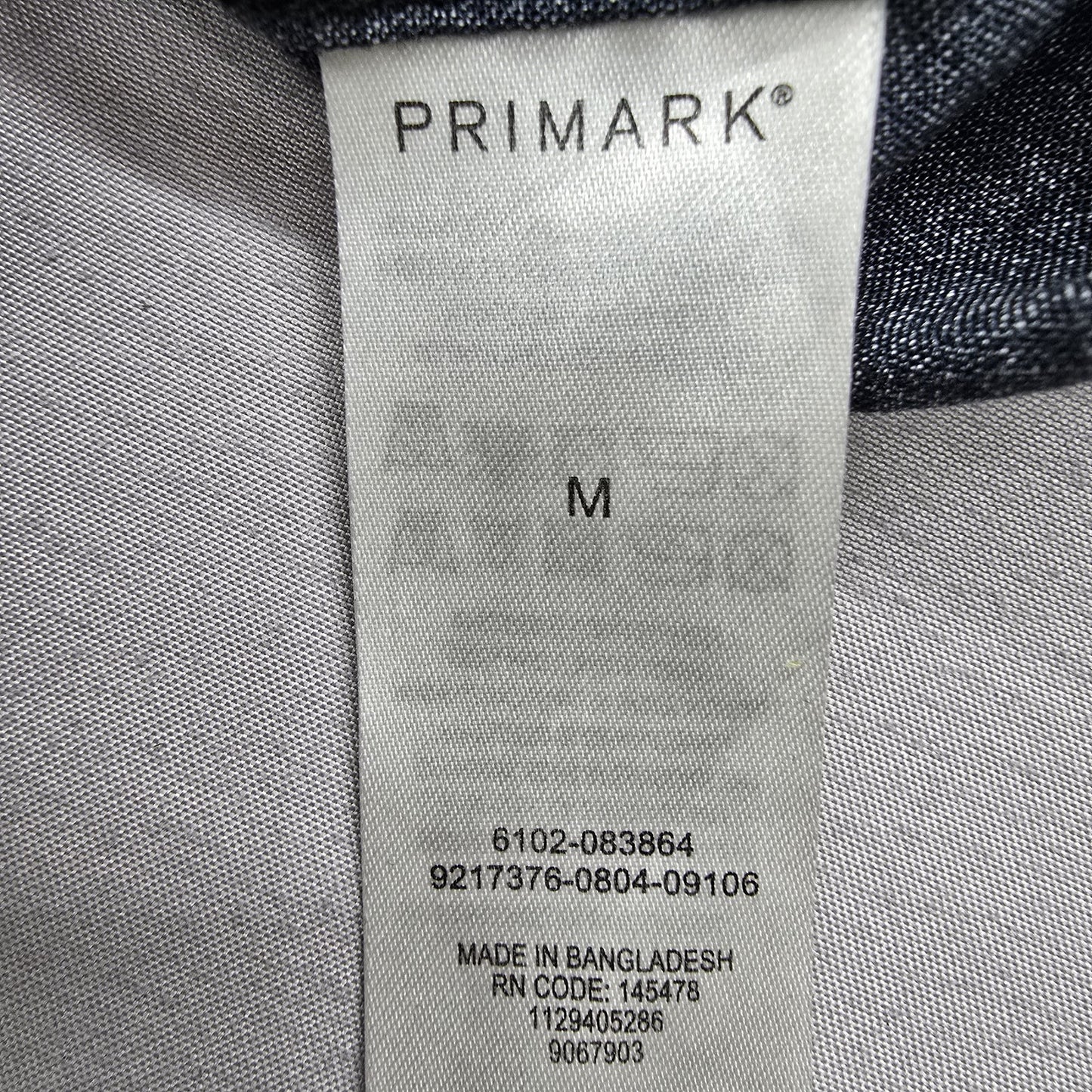 Primark Men's Black Tropical Floral Slim Fit Shirt Size M