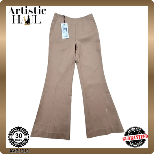 Selected Femme Taupe Flared Tailored Polyester Blend Women's Pants
