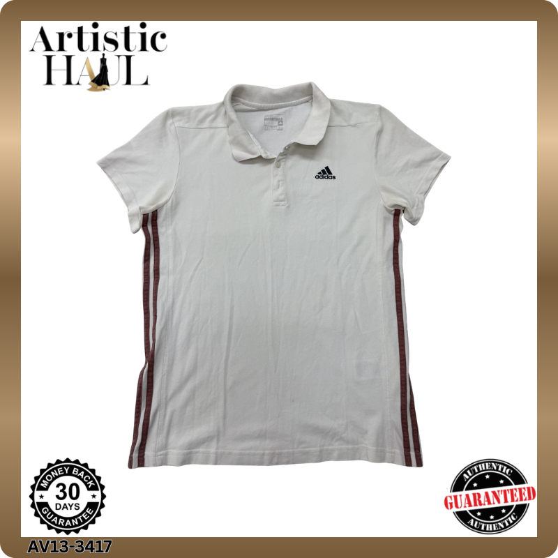 Adidas Women's White Climacool Polo Regular Size Training