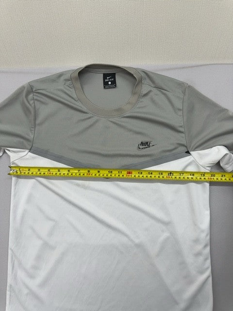 Nike Men's L Grey/White Dri-FIT Color Block T-Shirt