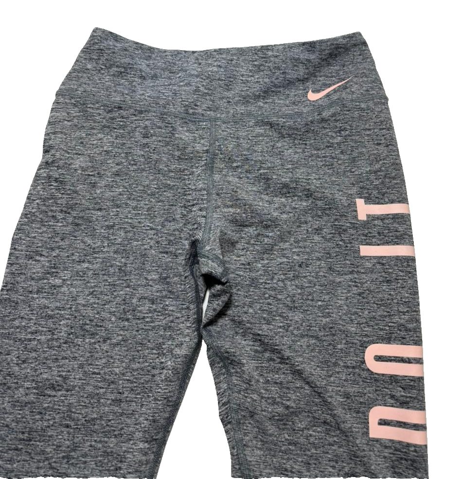 Nike Women's Power Gym Tights In Grey With A Pink - Size L