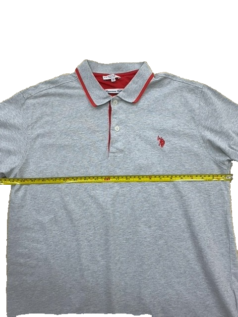 U.S. Polo Assn. Men Gray Polo Shirt size XL product image 8