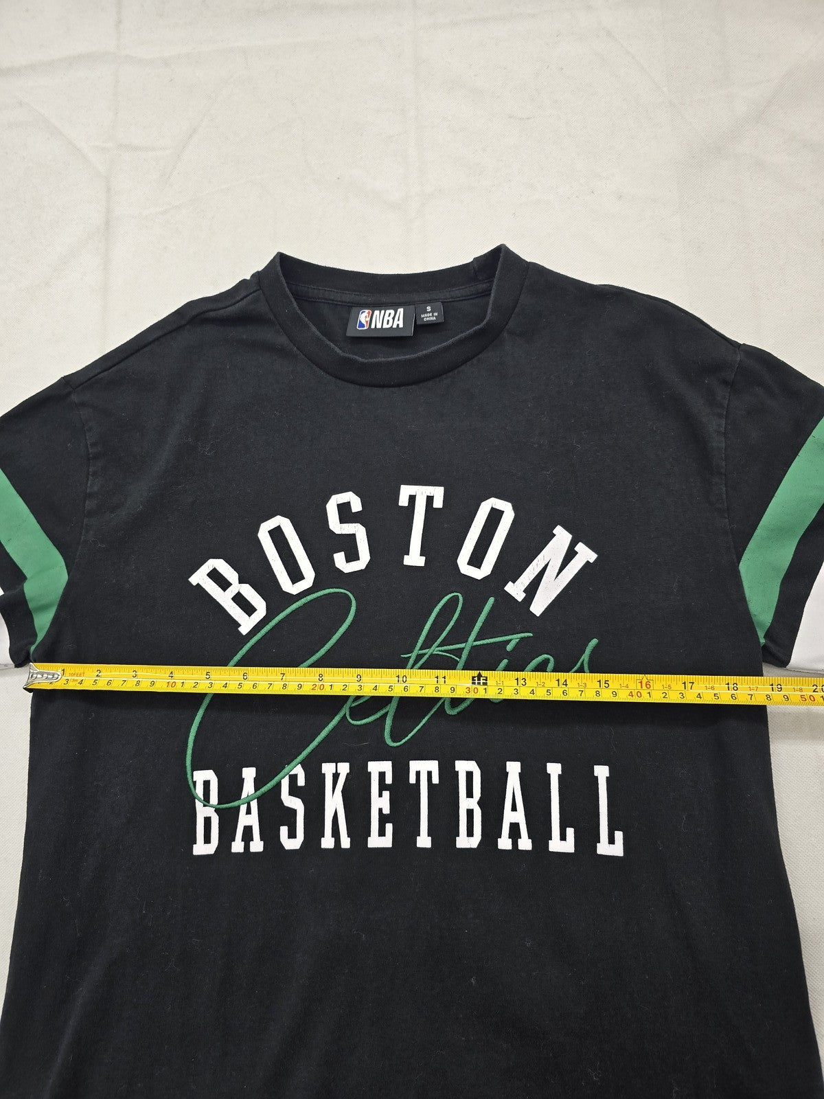 Primark Boston Celtics Black S Short Sleeve Cotton T-Shirt