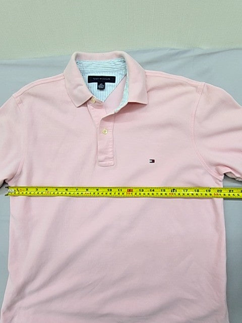 Tommy Hilfiger Men's Pink Short Sleeve Polo Shirt Size S Cotton