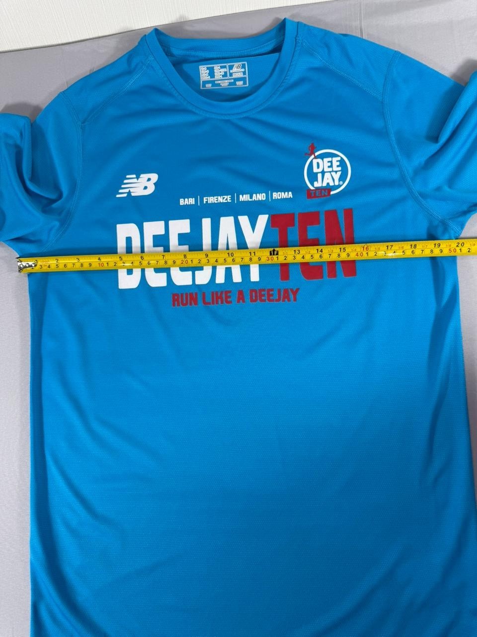 New Balance DEEJAY TEN Running T-Shirt Men's Medium Blue Athletic Tee