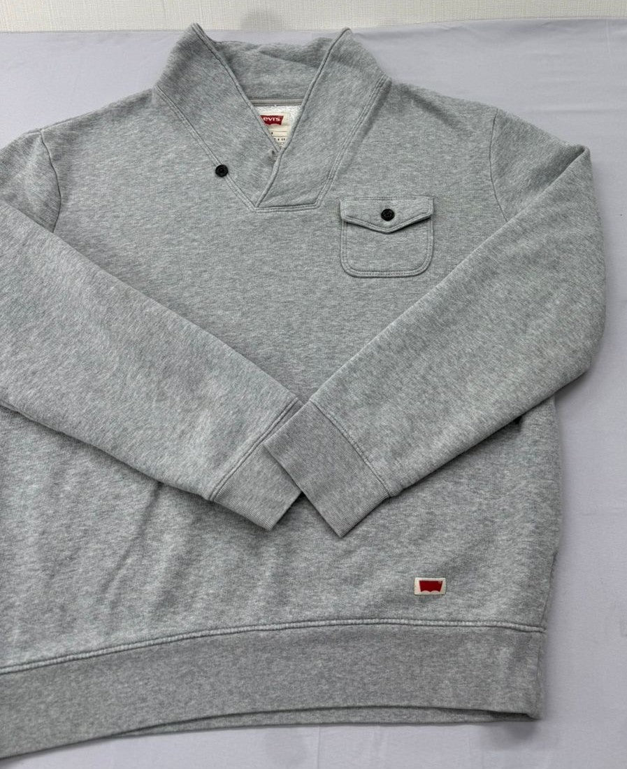 Levi's Gray Mockneck Fleece Sweatshirt Size L