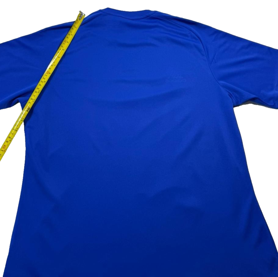 Adidas Men's Royal Blue Climalite Training T-Shirt White 3-Stripes Size L