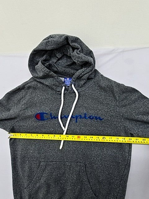 Champion Men's Grey Fleece Pullover Hoodie Medium Regular