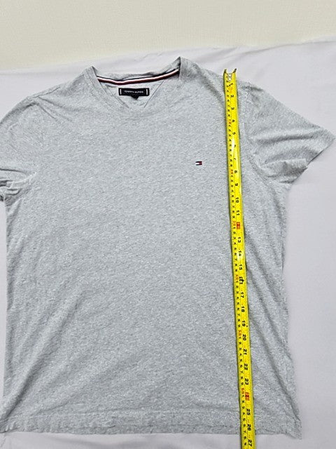 Tommy Hilfiger Men's Grey Logo Crewneck T-Shirt XL MW0MW11465