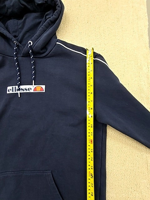 Ellesse Men's Navy Pullover Hoodie Size M Kangaroo Pocket