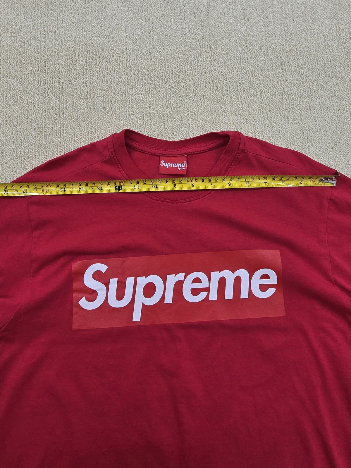 Supreme Box Logo Red T-Shirt M Short Sleeve 100% Cotton