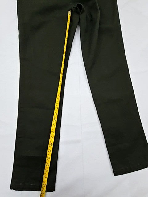 Dickies Slim Fit Olive Green Work Pants 30x32 Stretch Twill