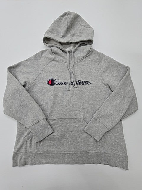 Champion Boys Gray Pullover Hoodie Size L/G Fleece Kangaroo Pocket