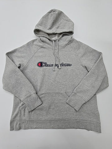 Champion Boys Gray Pullover Hoodie Size L/G Fleece Kangaroo Pocket
