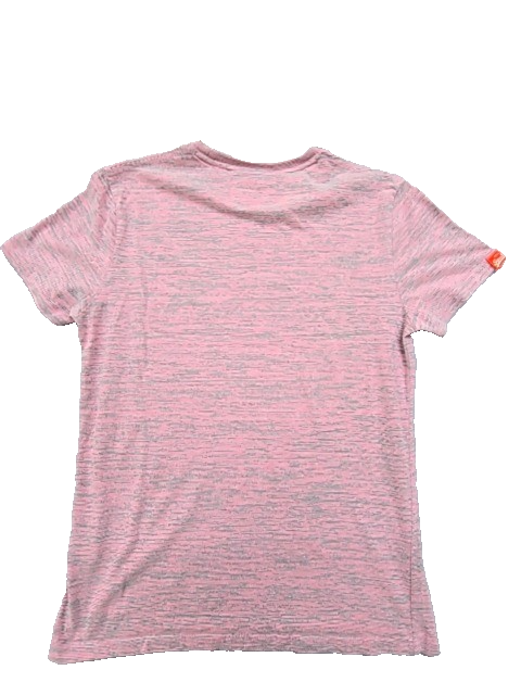 Superdry Men's Pink Space Dye Slim T-Shirt Large Orange Label