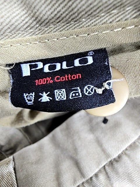 Polo Men's Khaki Regular Fit Button Closure Pants Size 32 Waist 100% Cotton
