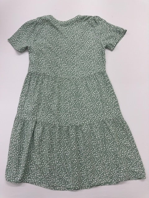 Only Life Green Floral A-Line Midi Dress S Casual Spring