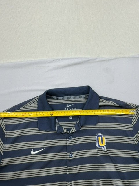 Nike Men's Navy Striped Dri-FIT Victory Golf Polo XL