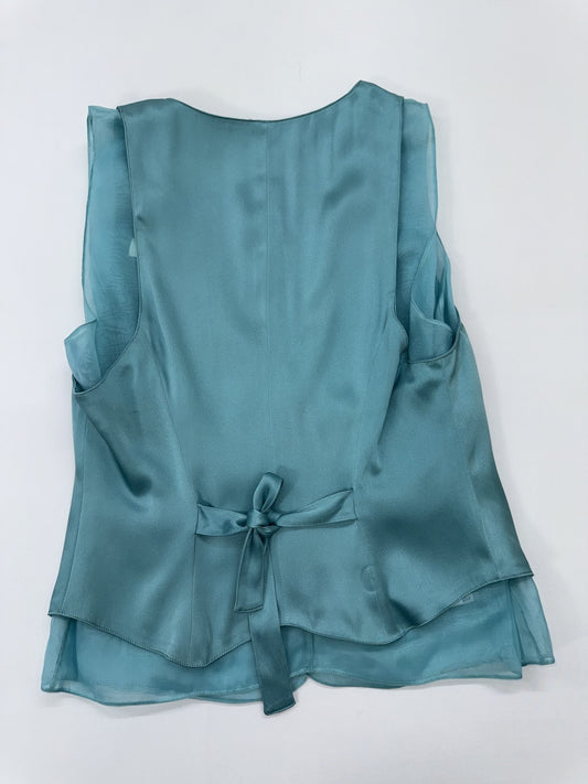 Giorgio Armani Women’s Teal Silk Sleeveless Blouse EU 40