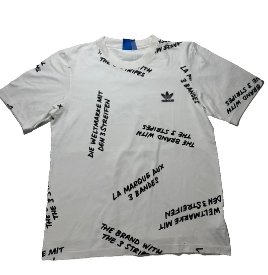 Adidas Men's White T-Shirt – Size XS, Short Sleeve, Crew Neck – Ref 3F780