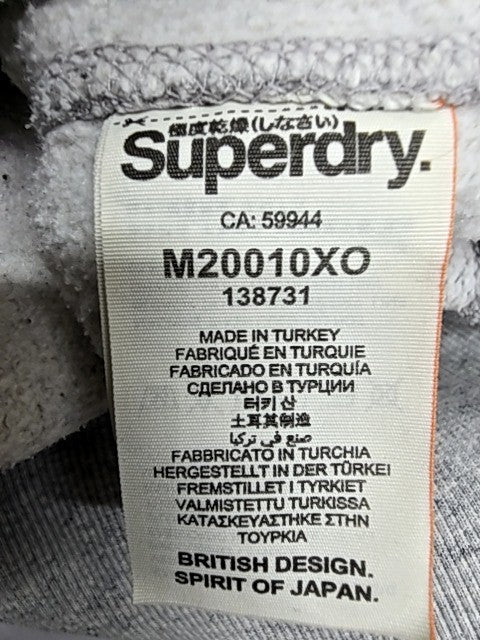 Superdry Men's Grey Striped Pacific Surf Hoodie Size L