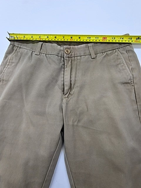 Polo Men's Khaki Regular Fit Button Closure Pants Size 32 Waist 100% Cotton