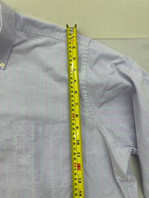 Chaps Light Blue XL 17-17.5" Dress Shirt Wrinkle Free Stretch Cotton Long Sleeve