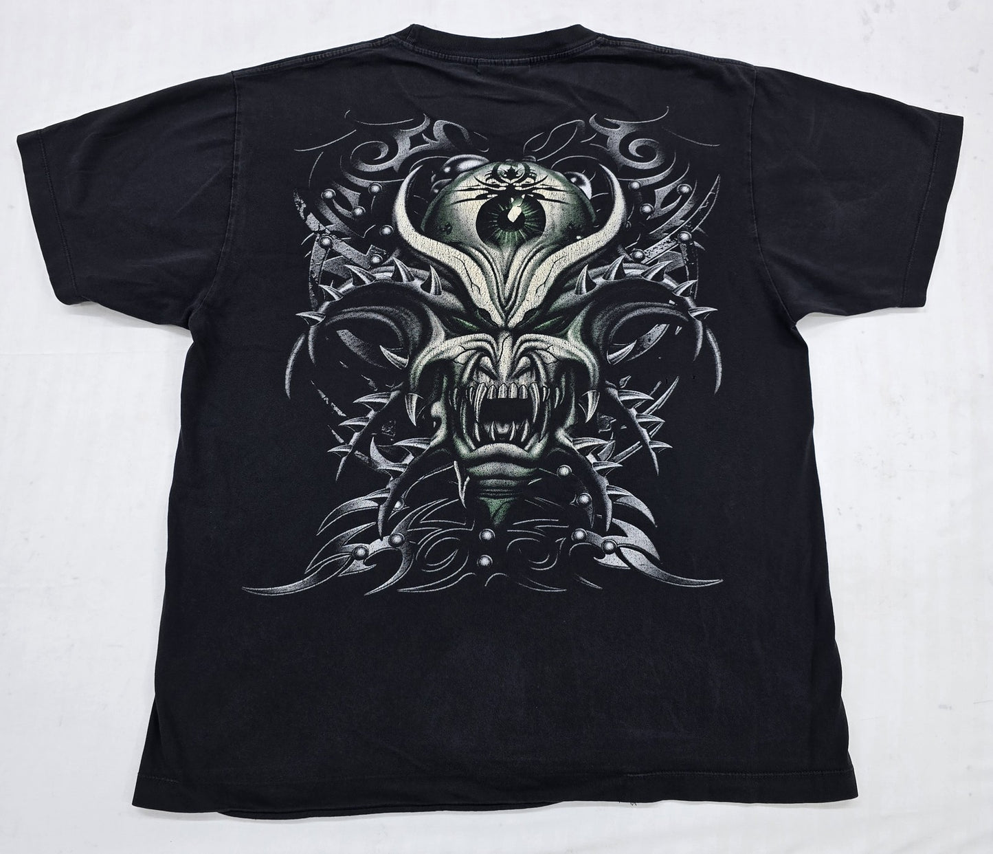 Korn Tribal Black T-Shirt Size L 100% Cotton