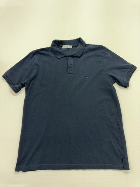 Little Polo Club Boys Navy Polo Shirt 3XL Logo Pique Knit - New