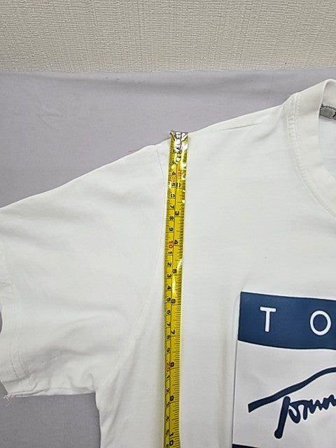 Tommy Hilfiger Women's White Flag Logo T-Shirt XL Regular Fit
