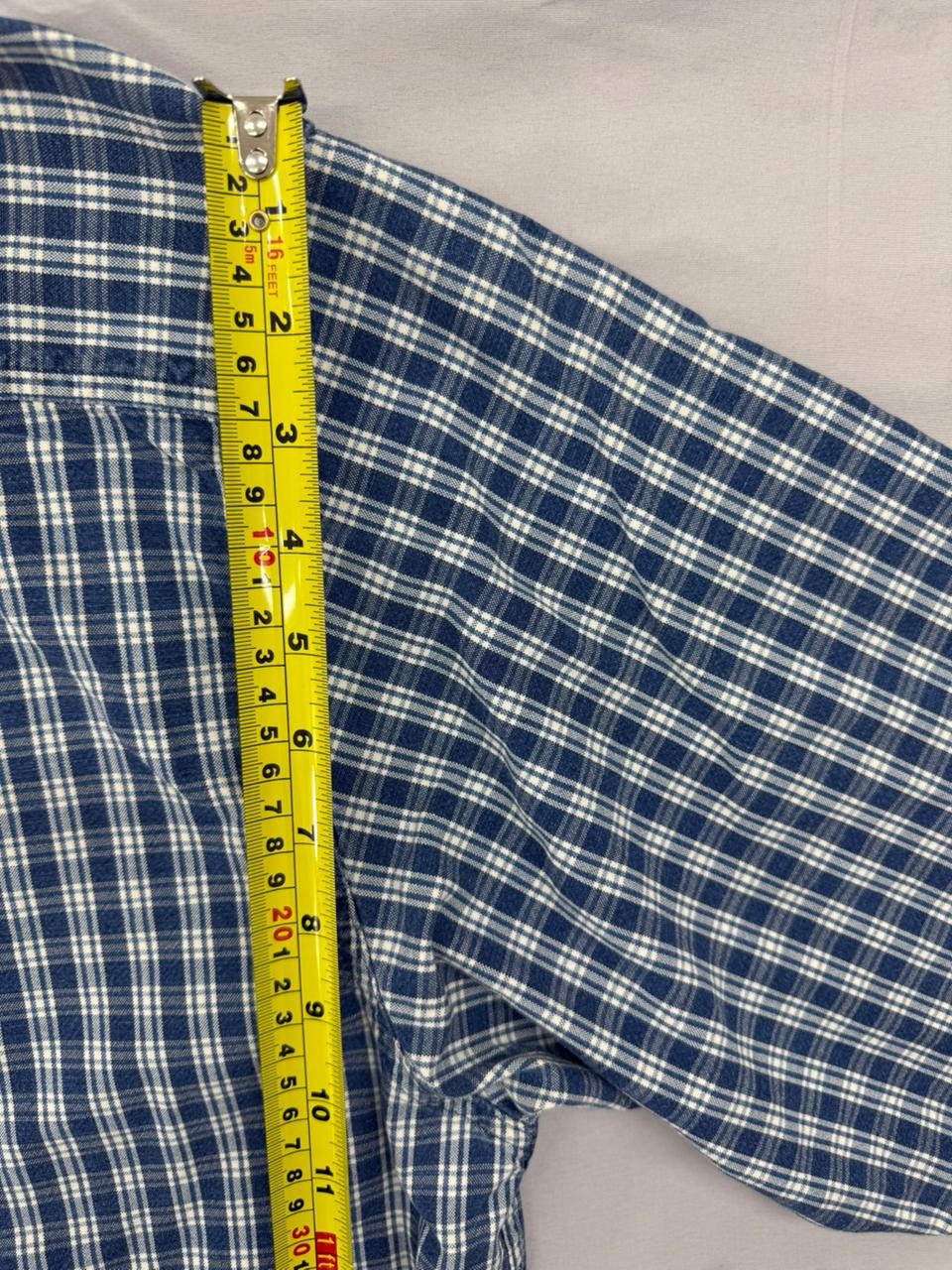 Gap Men's Blue White Plaid Oxford Button-Down Shirt XL Cotton