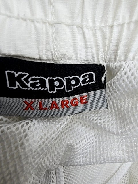 Kappa Unisex White Track Pants XL 100% Polyester Logo