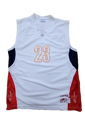 Champion Vintage 2003 White Mesh Basketball Jersey Men's M Sleeveless