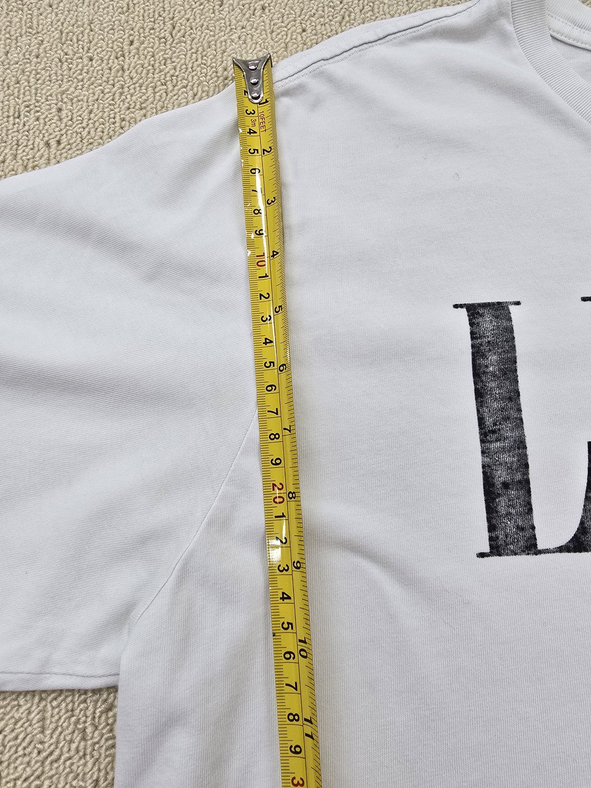Levi's Men's White Cotton T-Shirt Large Relaxed Crewneck Logo
