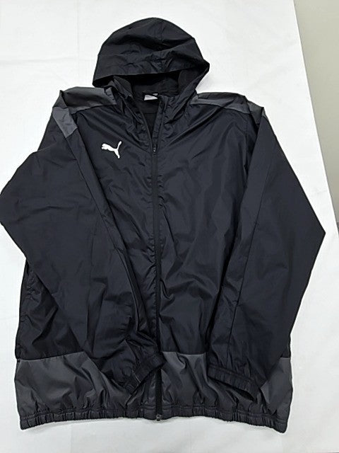 Puma Black Hooded Athletic Jacket Men's 3XL Nylon Zip Sports