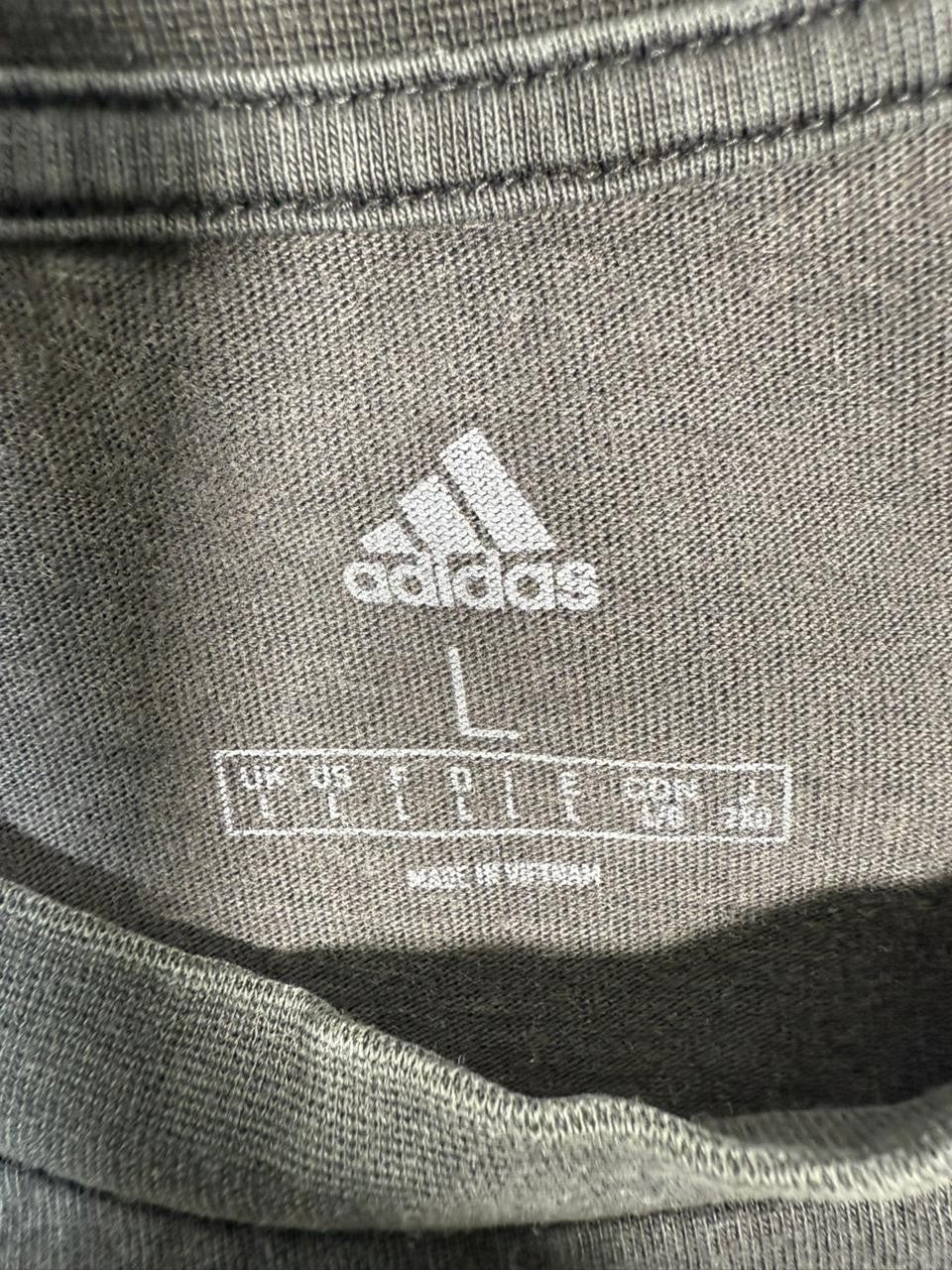 Adidas Men's Black Multi-Color Graffiti Graphic Logo T-Shirt Short Sleeve Size L