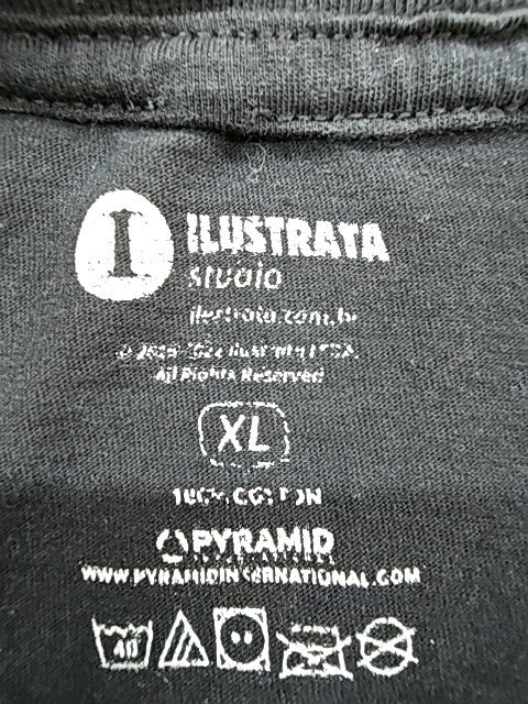 Ilustrata Men's Cat Graphic T-Shirt XL Black 100% Cotton