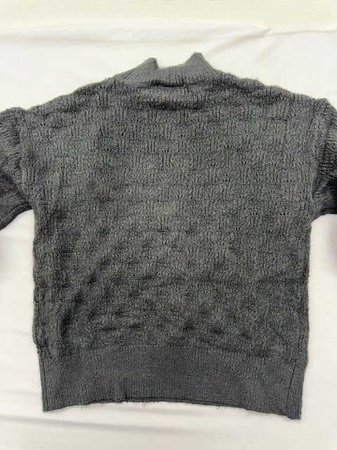 Vila Women's Black Mock Neck Balloon Sleeve Sweater XS