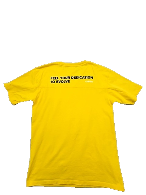 Zara Men's Yellow Graphic Print T-Shirt S Short Sleeve Portugal