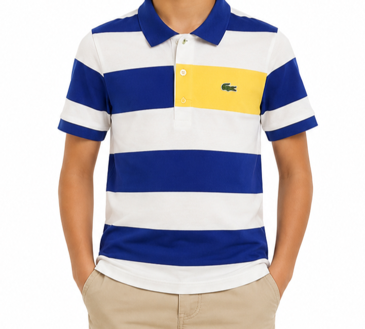 Lacoste Boys Blue Polo Shirt size 7 product image 1