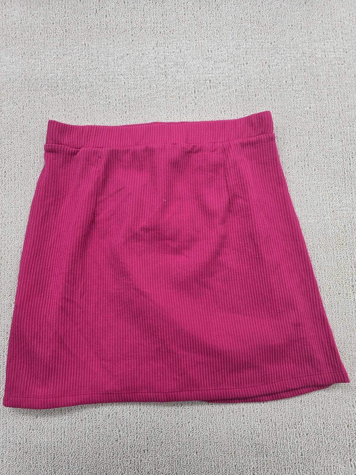 Sinsay Hot Pink Rib Knit Midi Skirt L Side Split NWT