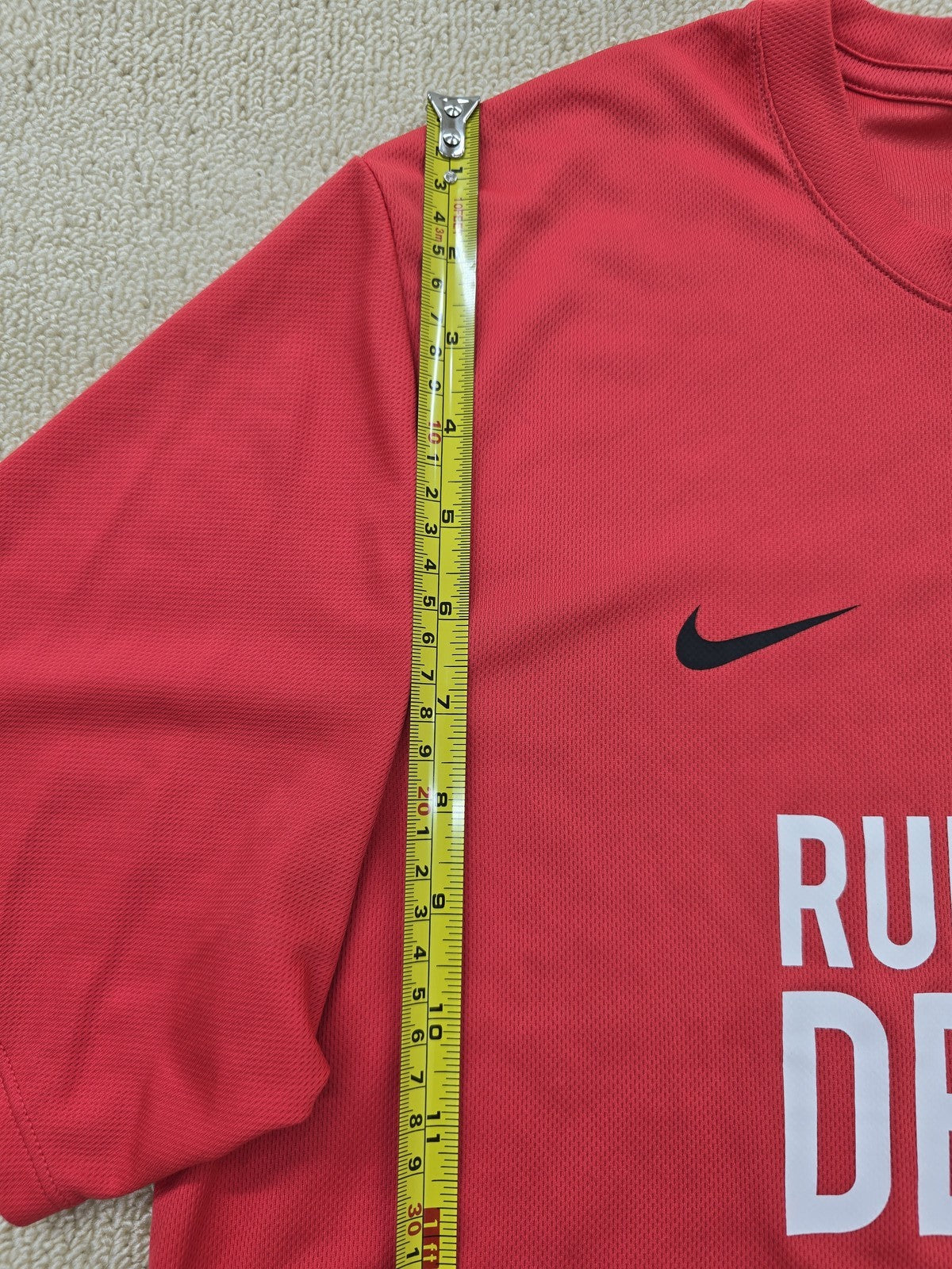 Nike Red Dri-FIT Running T-Shirt Men's M Short Sleeve Crewneck